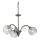 Redo 02-972 - Kronlampa ASPERA med kedja, 3xE14/28W/230V, Ø 52 cm, svart