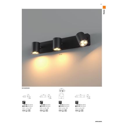 redo 04-472 - Spotlight CAMEO 3xGU10/35W/230V