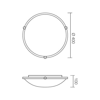 Redo 05-391 - Taklampa VIRGINIA 2xE27/42W/230V diameter 40 cm