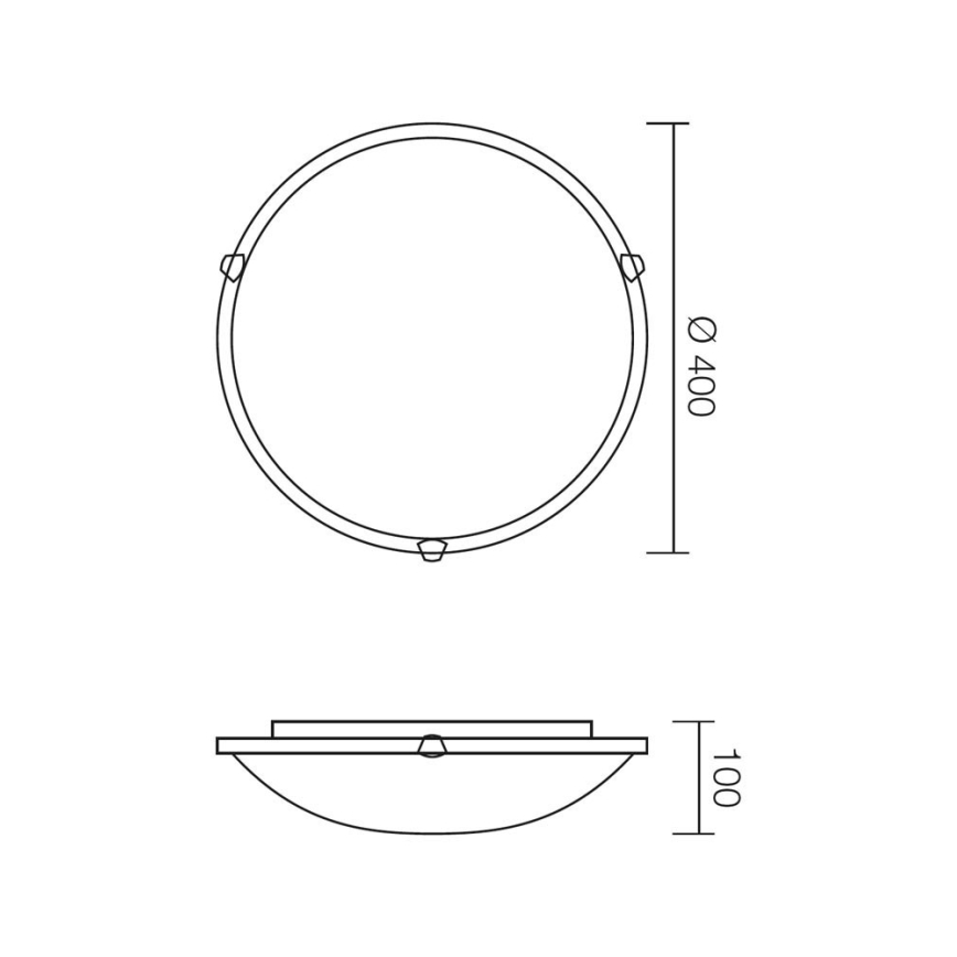 Redo 05-391 - Taklampa VIRGINIA 2xE27/42W/230V diameter 40 cm vit
