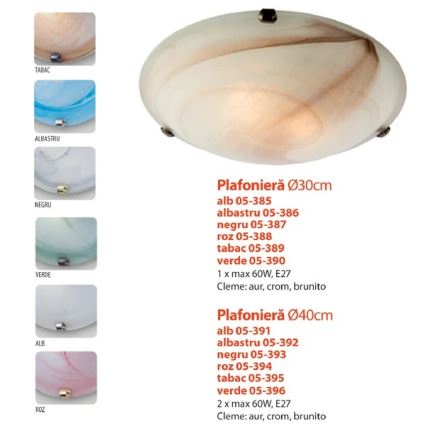Redo 05-393 - Taklampa VIRGINIA 2xE27/42W/230V Ø 40 cm beige