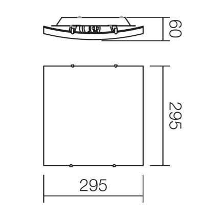 Redo 05-812 - Taklampa SHAKE 1xE27/42W/230V 29,5x29,5 cm vit