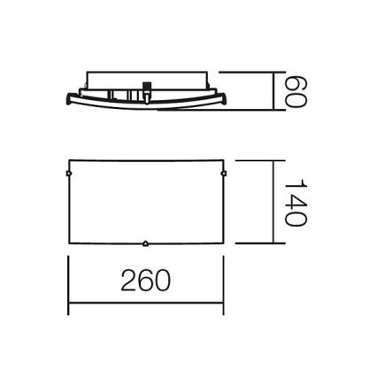 Redo 05-816 - Vägglampa NOTES 1xE27/42W/230V vit