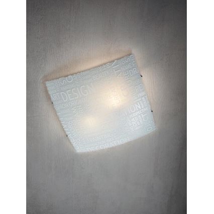 Redo 05-818 - Taklampa NOTES 2xE27/42W/230V 39x39 cm vit
