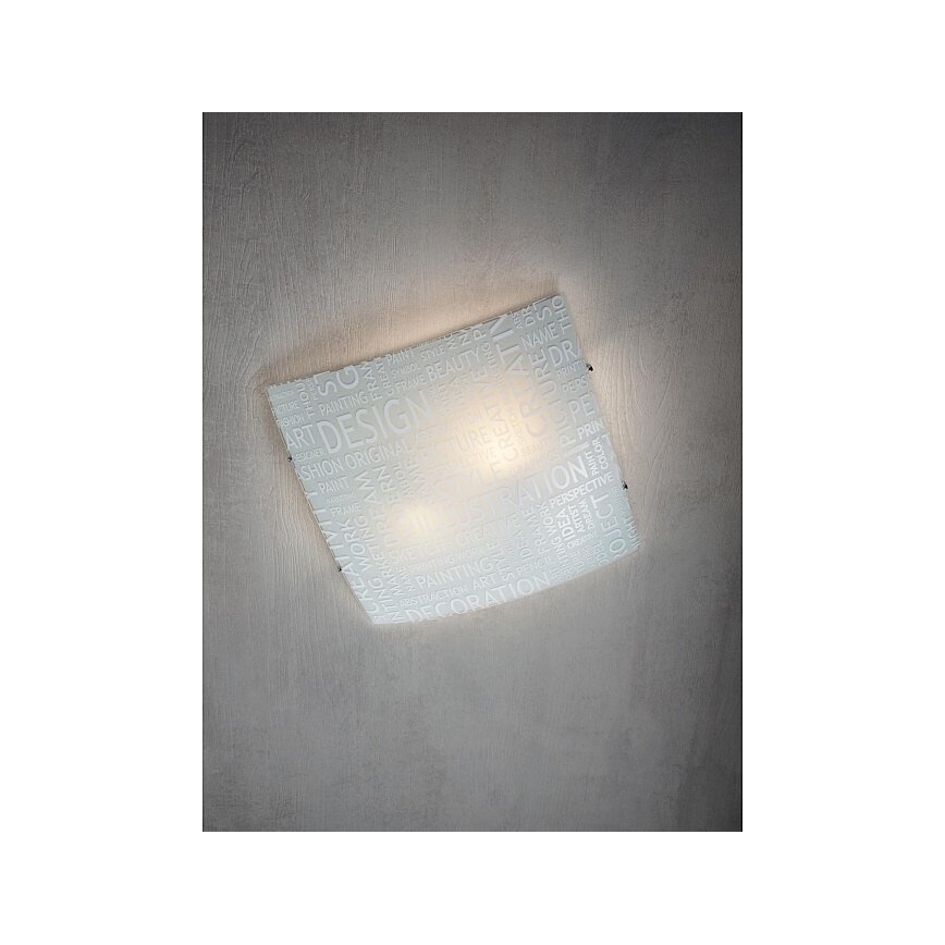 Redo 05-818 - Taklampa NOTES 2xE27/42W/230V 39x39 cm vit