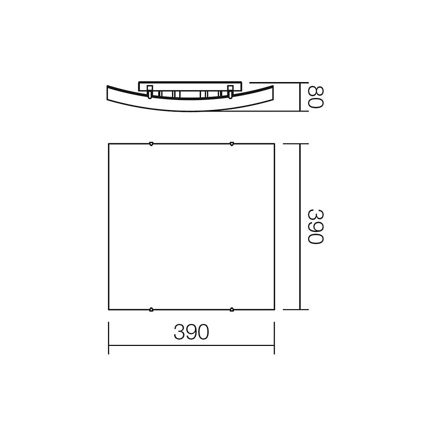 Redo 05-818 - Taklampa NOTES 2xE27/42W/230V 39x39 cm vit