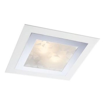 Redo 05-828 - Taklampa SPECTRE 1xE14/28W/230V 30x30 cm blank krom/vit