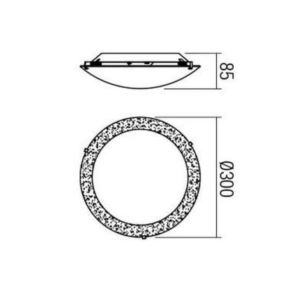 Redo 05-864 - LED taklampa ARTEMIS LED/12W/230V diameter 30 cm guld