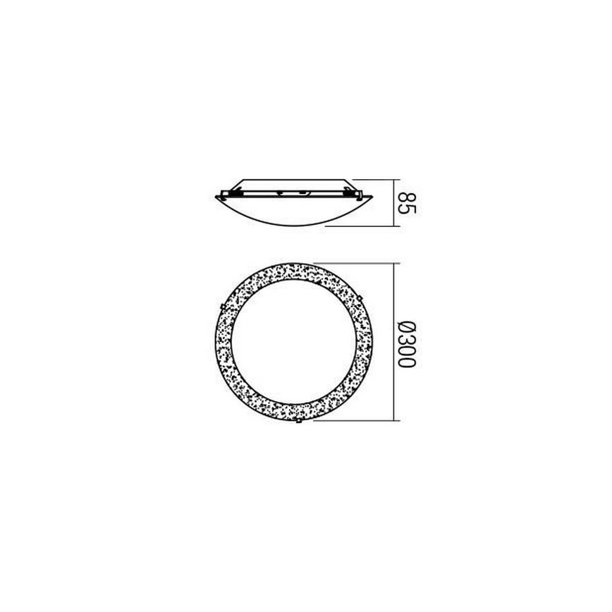 Redo 05-864 - LED taklampa ARTEMIS LED/12W/230V diameter 30 cm guld