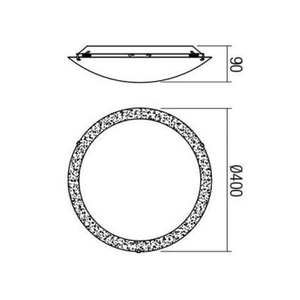 Redo 05-867 - LED taklampa ARTEMIS LED/18W/230V diameter 40 cm silver