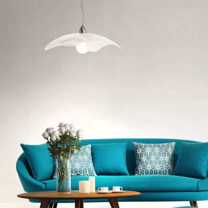 Redo 05-877 - Pendellampa COCOON på sladd 1xE27/42W/230V krämvit