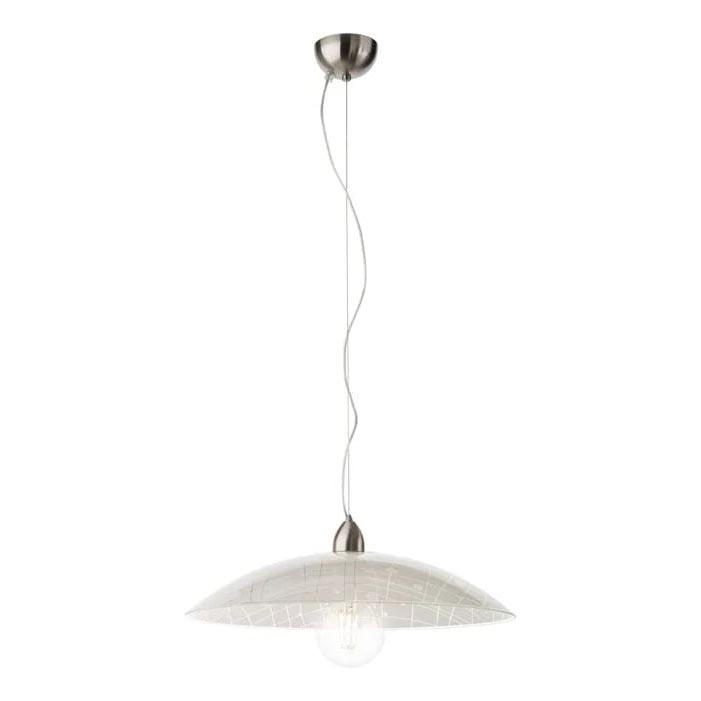 Redo 05-891 - Ljuskrona med textilsladd GRAF 1xE27/42W/230V diameter 40 cm vit