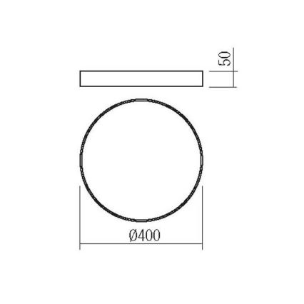 Redo 05-933 - LED Taklampa KNOB LED/36W/230V 3000K-6500K 40 cm svart