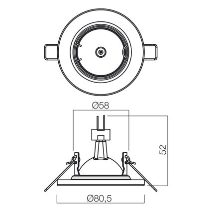 Redo 70307 - Infälld lampa MT 1xGU5,3/50W/12V vit