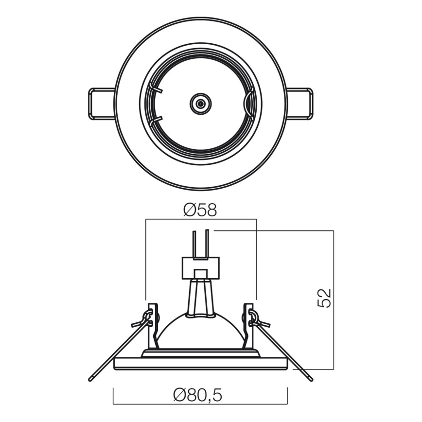 Redo 70307 - Infälld lampa MT 1xGU5,3/50W/12V vit
