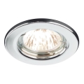 Redo 70308 - Infälld taklampa MT 1xGU5,3/50W/12V blank krom