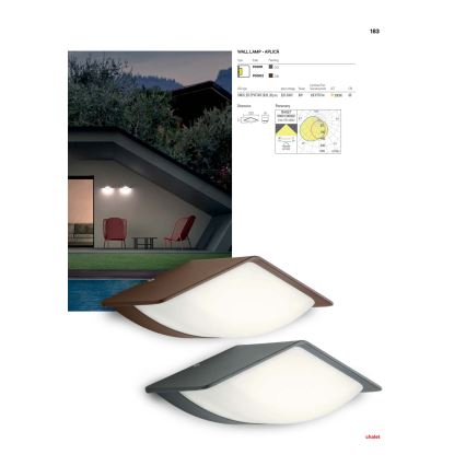 redo 90002 - Utomhus LED Väggbelysning CHALET 1xLED/8W/230V IP54