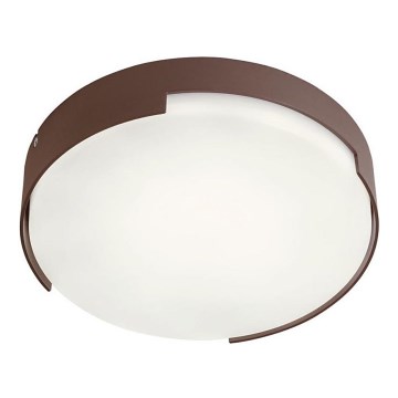 Redo 90006 - LED taklampa för utomhusbruk SKOR LED/16W/230V diameter 25 cm IP54 brun