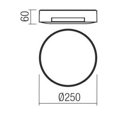 Redo 90006 - LED taklampa för utomhusbruk SKOR LED/16W/230V diameter 25 cm IP54 brun