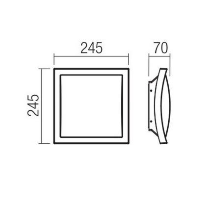 Redo 90007 - LED taklampa för utomhusbruk TALLIN LED/21W/230V 24,5x24,5 cm IP54 antracit