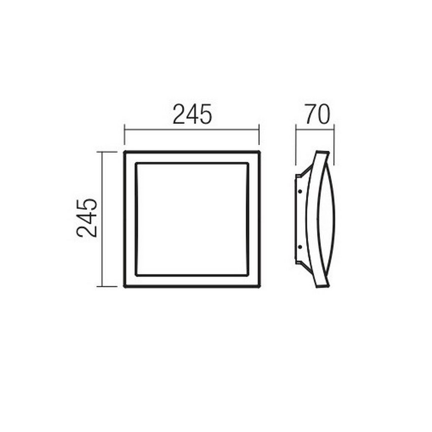 Redo 90007 - LED taklampa för utomhusbruk TALLIN LED/21W/230V 24,5x24,5 cm IP54 antracit