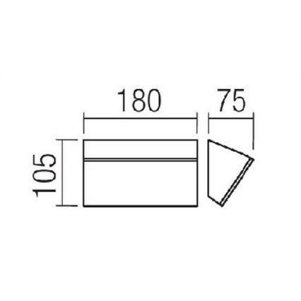 redo 90015 - LED Utomhus Väggbelysning TOKYO LED/12W/230V IP54