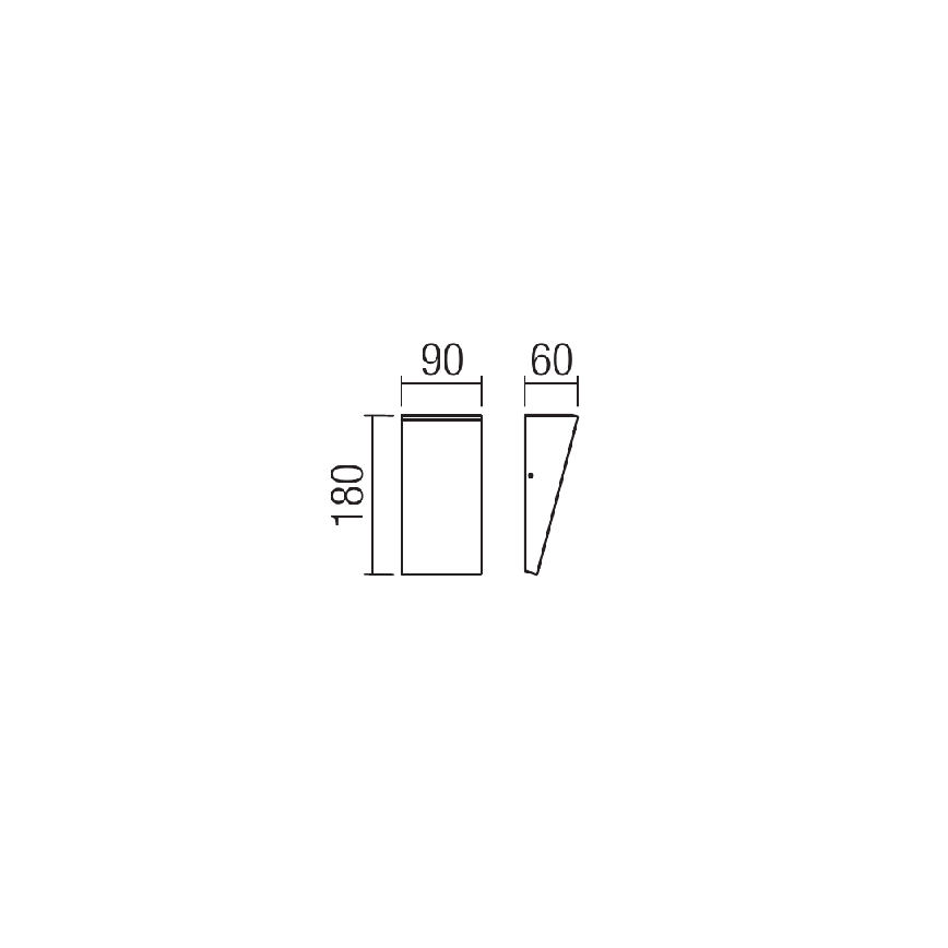Redo 90019 - LED vägglampa för utomhusbruk TOKYO LED/12W/230V 3000K IP54 grå