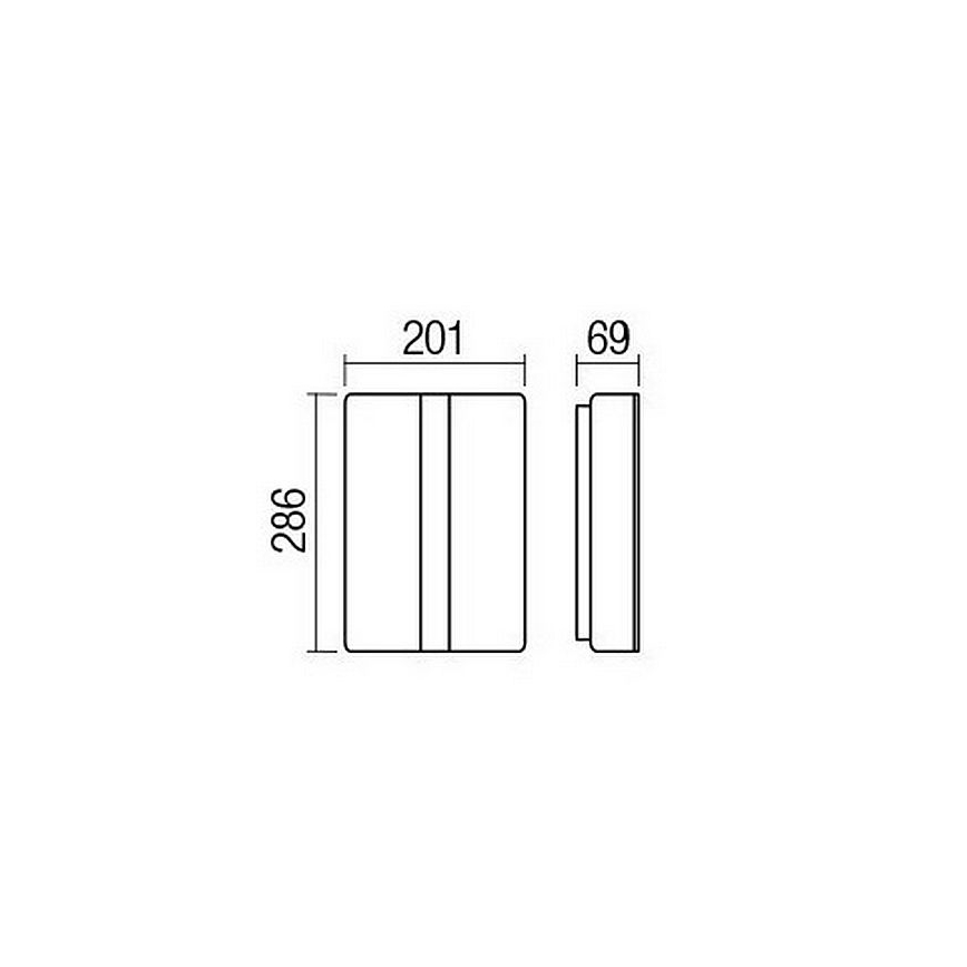 redo 90023 - Utomhus LED Väggbelysning BREDA 1xLED/12W/230V IP54