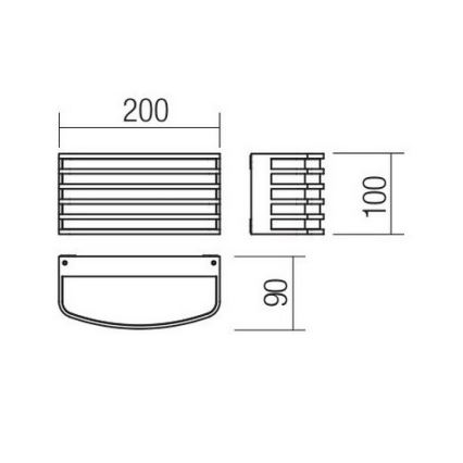 redo 90038 - Utomhus LED Väggbelysning SEBRA LED/15W/230V IP54