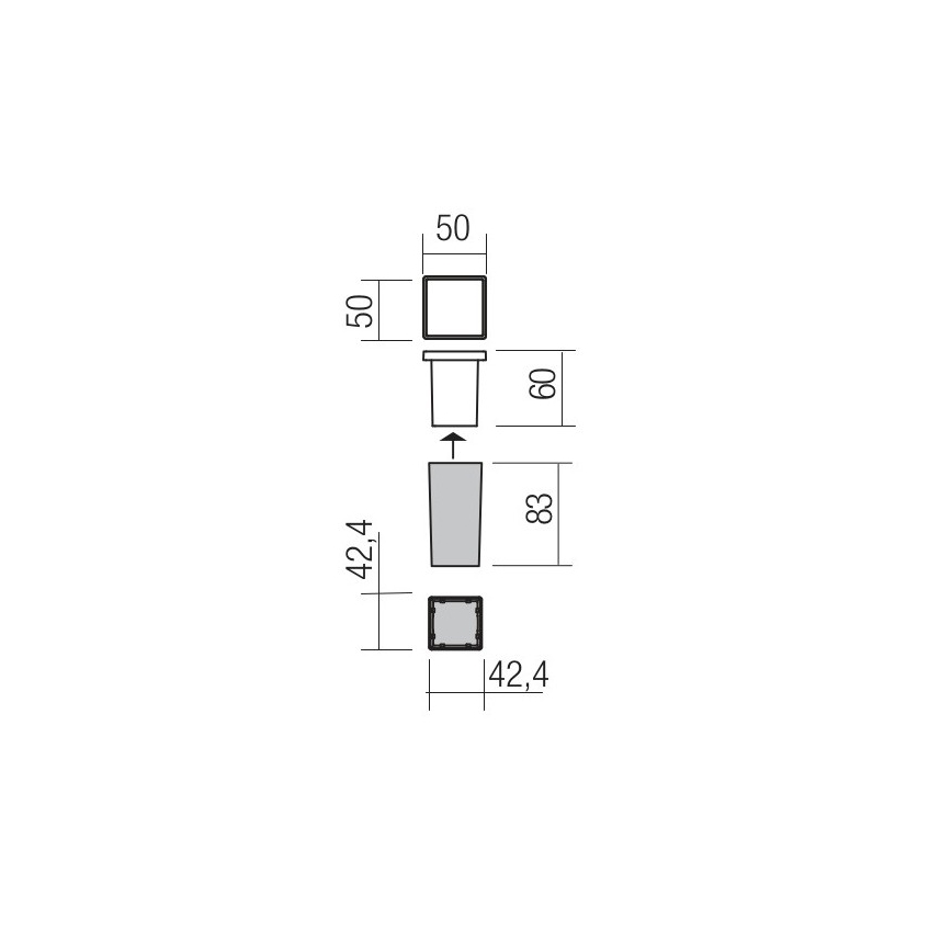 redo 90040 - LED Utomhus infälld belysning INCAS LED/2,3W/230V IP65