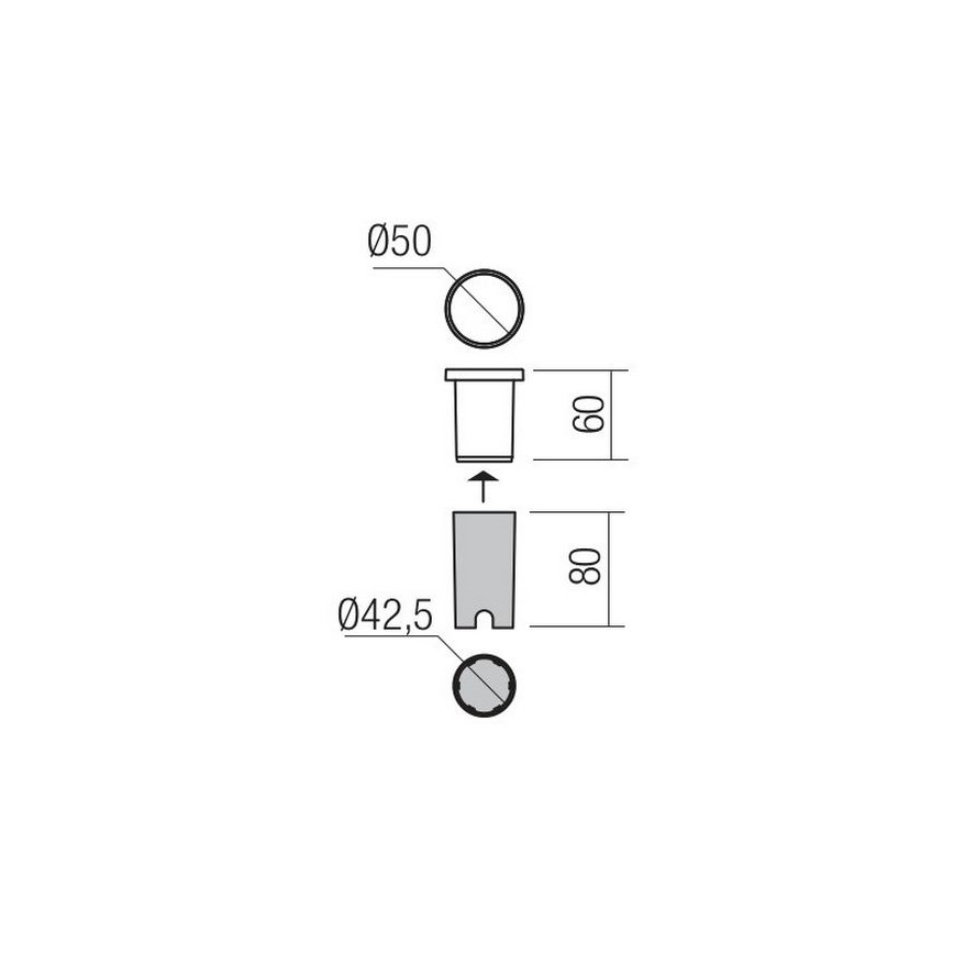 redo 90042 - LED Utomhus infälld belysning INCAS LED/2,3W/230V IP65