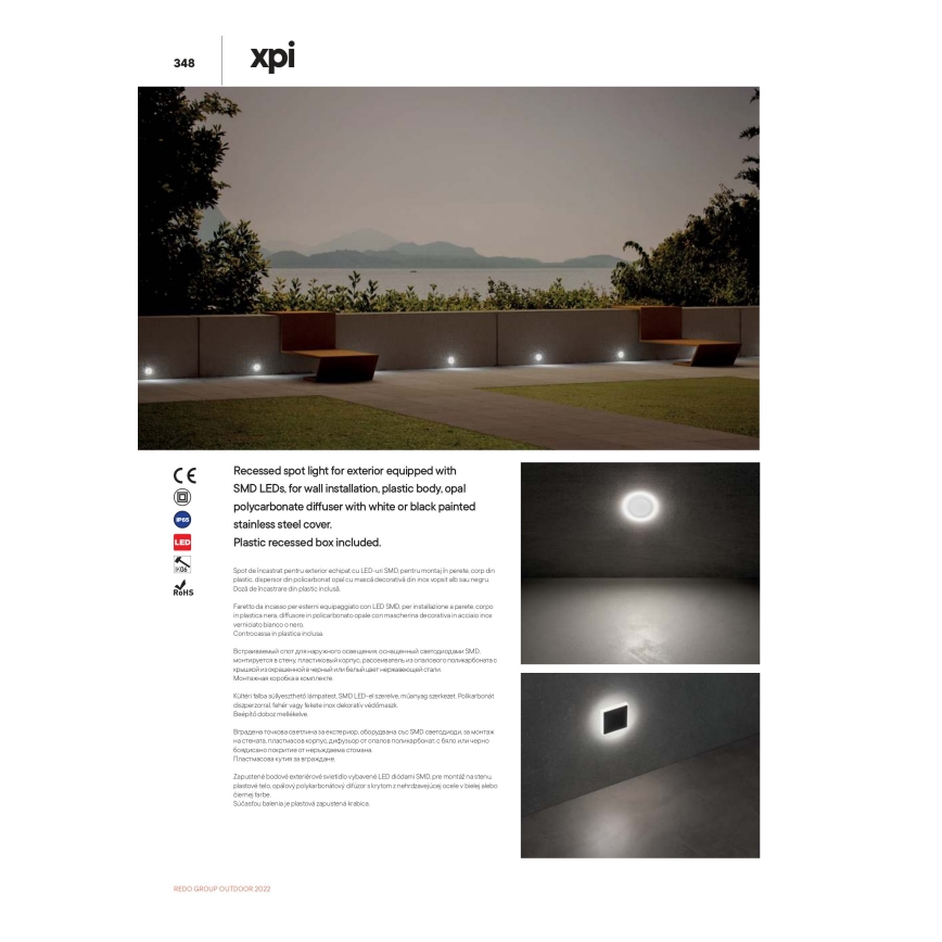 redo 90044 - LED Utomhus infälld belysning INCAS LED/2,3W/230V IP65