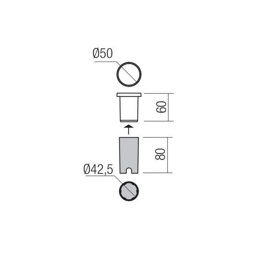 redo 90044 - LED Utomhus infälld belysning INCAS LED/2,3W/230V IP65