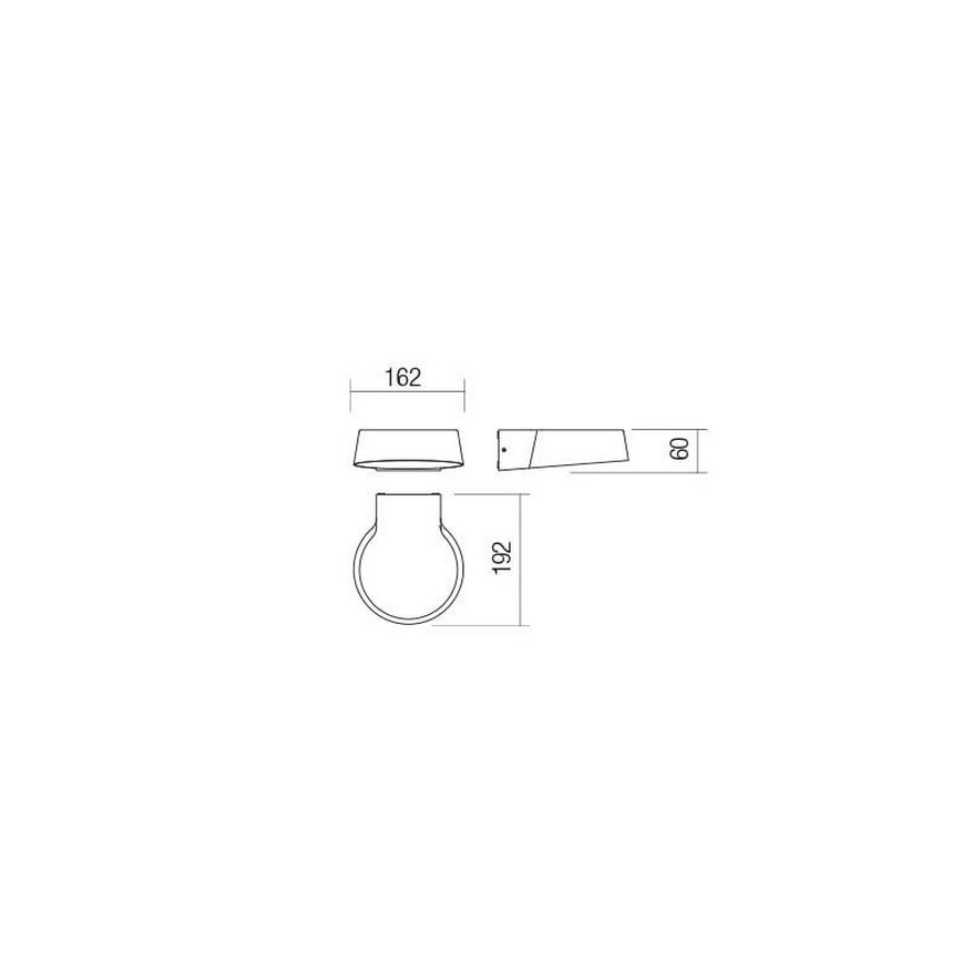 redo 90046 - Utomhus LED Väggbelysning PHASER LED/12W/230V IP54