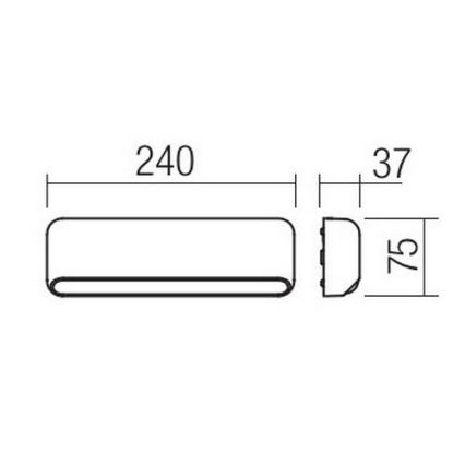 redo 90072 - LED Utomhus Väggbelysning SAPO 1xLED/5W/230V IP65