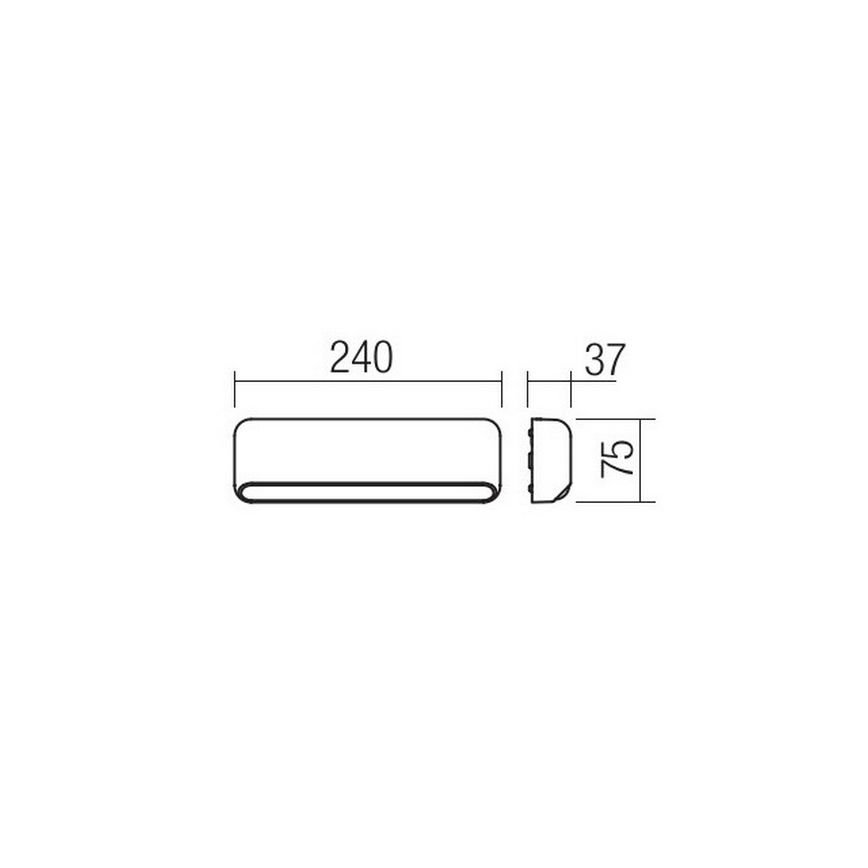 redo 90072 - LED Utomhus Väggbelysning SAPO 1xLED/5W/230V IP65