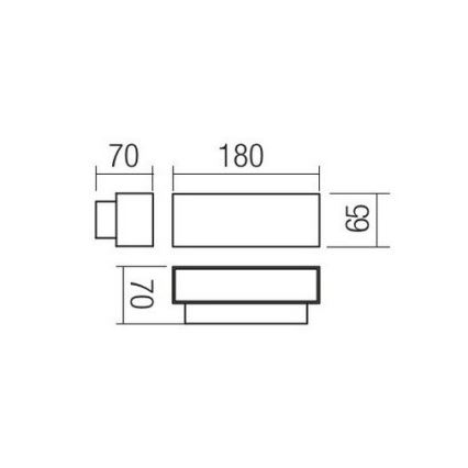 Redo 90096 - LED utomhusvägglampa PLANIT LED/10W/230V 3000K IP54 antracit