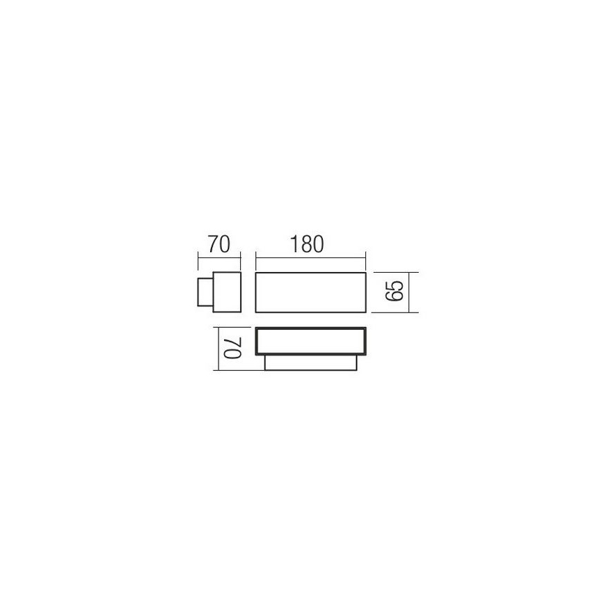 Redo 90096 - LED utomhusvägglampa PLANIT LED/10W/230V 3000K IP54 antracit