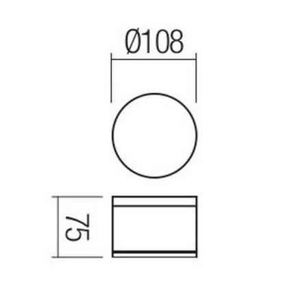 Redo 90107 - LED taklampa för utomhusbruk AKRON 1xLED/9W/230V diameter 10,8 cm IP54