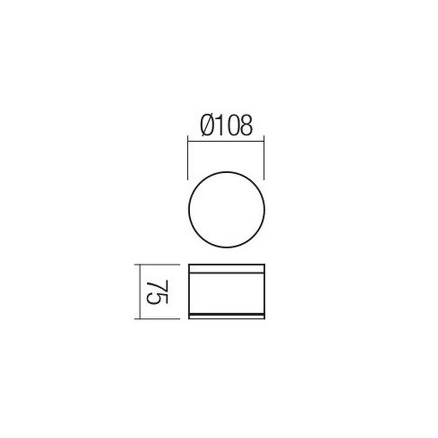 Redo 90107 - LED taklampa för utomhusbruk AKRON 1xLED/9W/230V diameter 10,8 cm IP54
