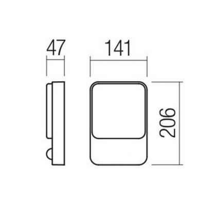 Redo 90128 - LED utomhusväggarmatur COLIN LED/9W/230V 4000K IP54 vit
