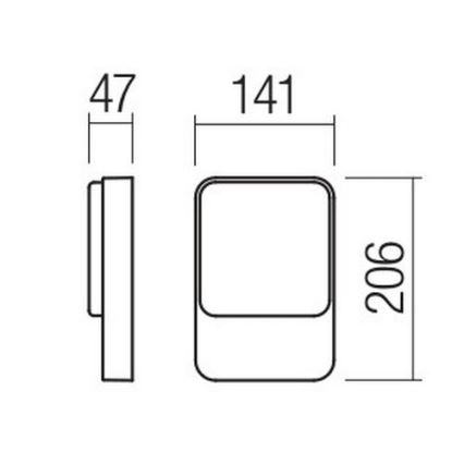 redo 90129 - Utomhus LED Väggbelysning COLIN 1xLED/9W/230V IP54