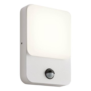 Redo 90131 - COLIN LED utomhusväggarmatur med rörelse- och skymningssensor, LED/9W/230V, 3000K, IP54, vit