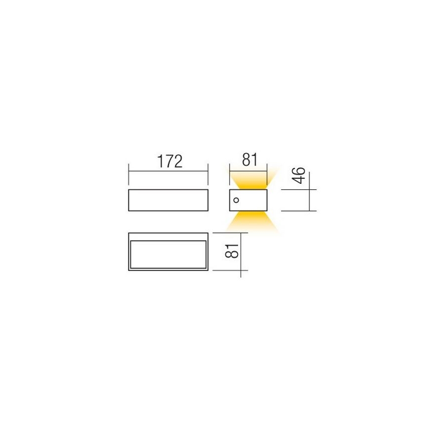 redo 90153 - LED Utomhus Väggbelysning ljusRIS 1xLED/9W/230V IP65