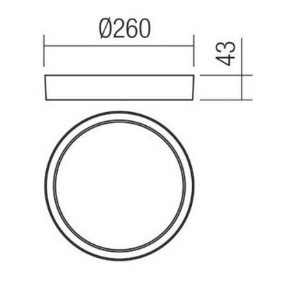 Redo 90155 - LED taklampa för utomhusbruk PONZA LED/16W/230V diameter 26 cm IP65