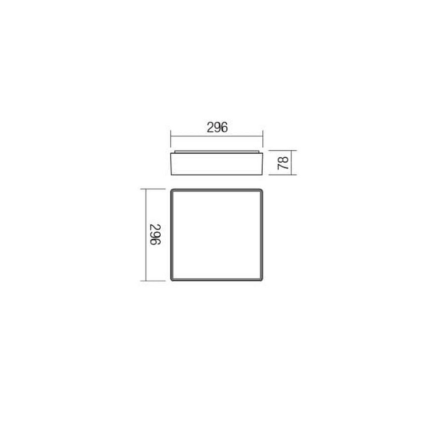 Redo 90158 - LED taklampa för utomhusbruk MARINA LED/16W/230V 29,6x29,6 cm IP65 antracit
