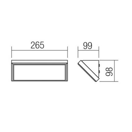 redo 90159 - LED Utomhus Väggbelysning MAKO 1xLED/12W/230V IP65
