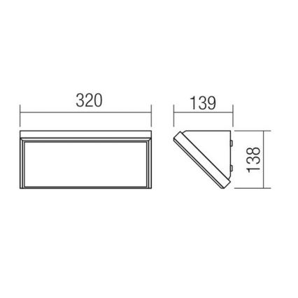 redo 90160 - LED Utomhus Väggbelysning MAKO 1xLED/21W/230V IP65
