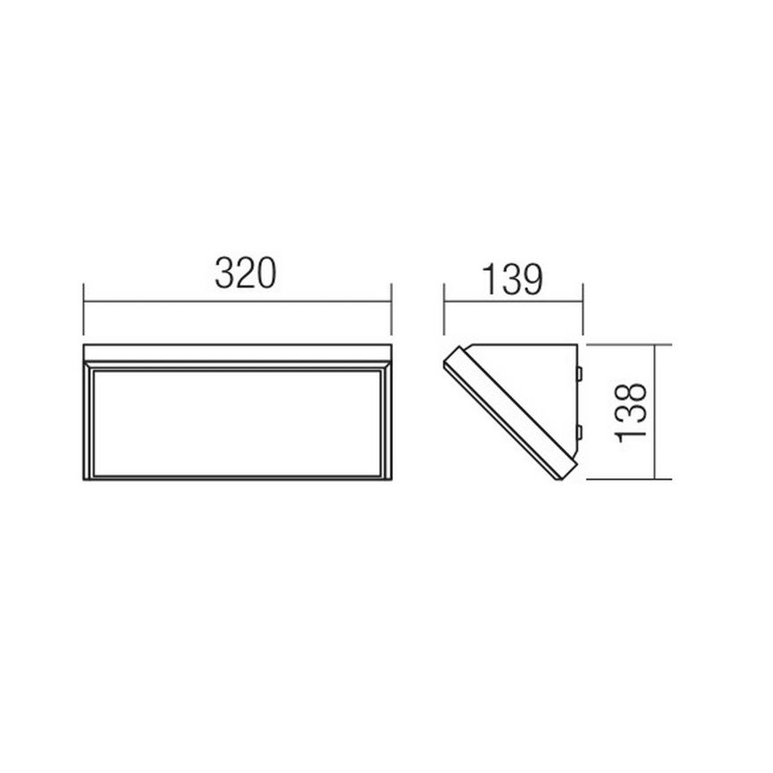 redo 90160 - LED Utomhus Väggbelysning MAKO 1xLED/21W/230V IP65