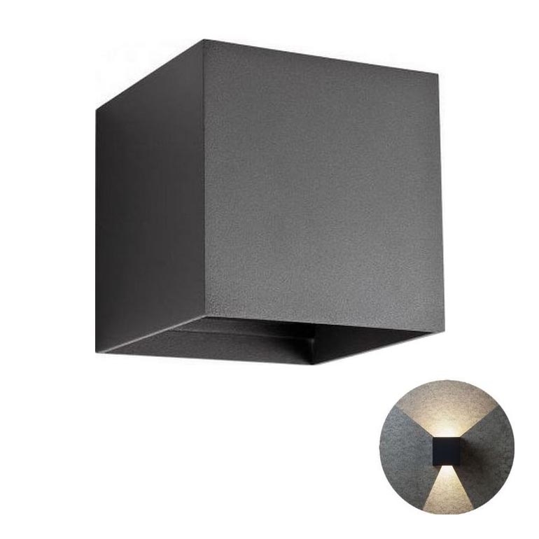 Redo 90176 - LED vägglampa för utomhusbruk VARY 2xLED/6W/230V 4000K IP54 antracit